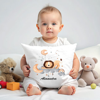 Leo Baby - Hear Me Roar - individuell anpassbares  Kissen