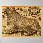 Leo Belgicus, Niederlande und Belgien Poster (Vorne)