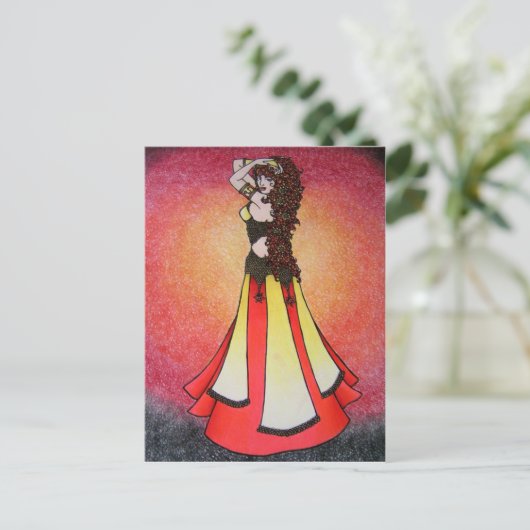 Leo Belly Dancer Postkarte (Stehend Vorderseite)