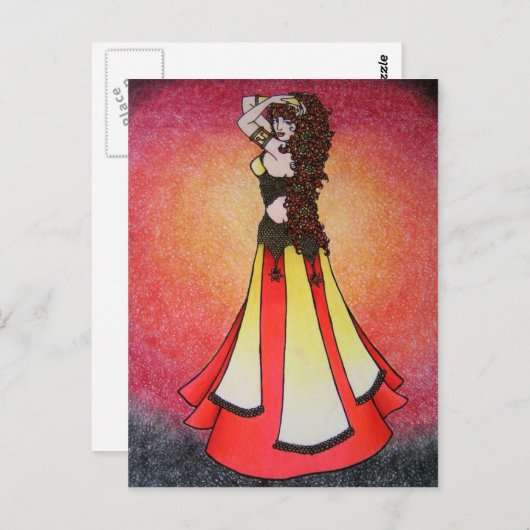 Leo Belly Dancer Postkarte (Vorne/Hinten)