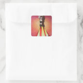Leo Belly Dancer Quadratischer Aufkleber (Tasche)