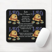 Leo Birth Sign Zodiac Mouse Pad Mousepad (Mit Mouse)