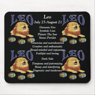 Leo Birth Sign Zodiac Mouse Pad Mousepad
