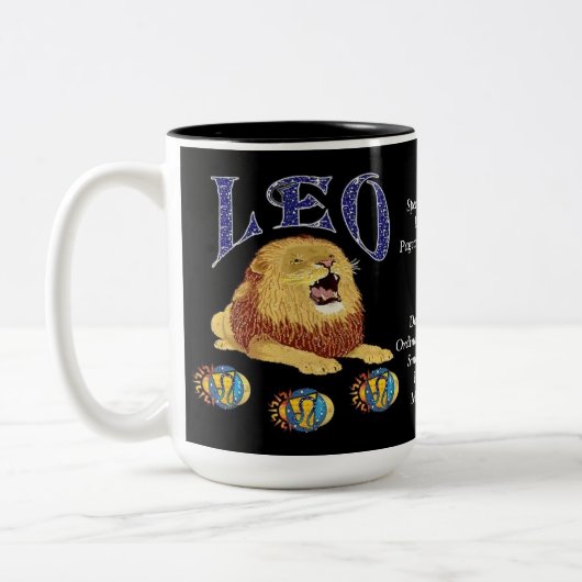 Leo Birth Sign Zodiac Tasse (Links)