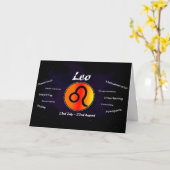 Leo Birthday Card Karte (Gelbe Blume)