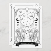 Leo Birthday Celebration Einladung (Vorne/Hinten)