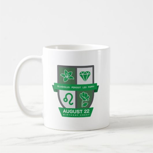 Leo Birthday Crest™ for August 1-22 Mug Kaffeetasse (Links)