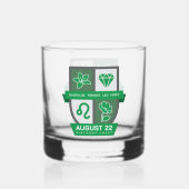 Leo Birthday Crest™ for August 1-22 Whiskyglas (Rückseite)