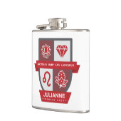 Leo Birthday Crest™ for July 23-31 Flachmann (Links)