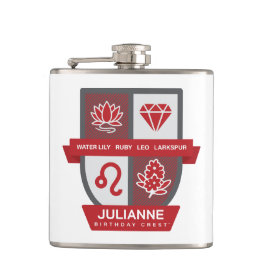 Leo Birthday Crest™ for July 23-31 Flachmann