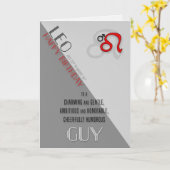 Leo Birthday für Ihn 23. Juli bis August 21. Karte (Gelbe Blume)