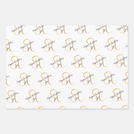 Leo Birthday Geschenkpapier Set (Vorderseite 2)