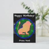 Leo Birthday Postcard Postkarte (Stehend Vorderseite)
