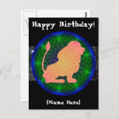 Leo Birthday Postcard Postkarte (Vorne/Hinten)
