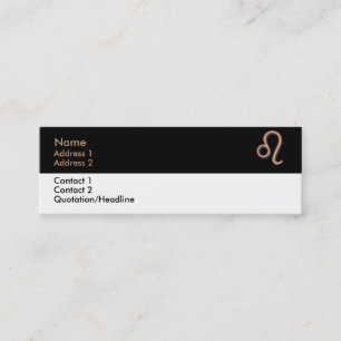 Leo Business Card Mini Visitenkarte