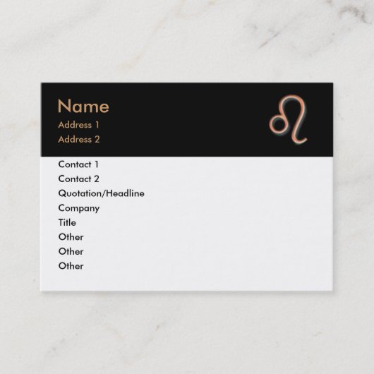 Leo Business Card Visitenkarte (Vorderseite)