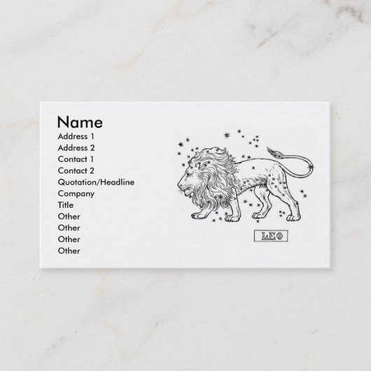 Leo Business Card Visitenkarte (Vorderseite)
