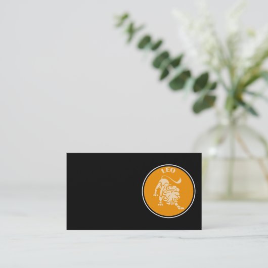 Leo Business Card Visitenkarte (Stehend Vorderseite)