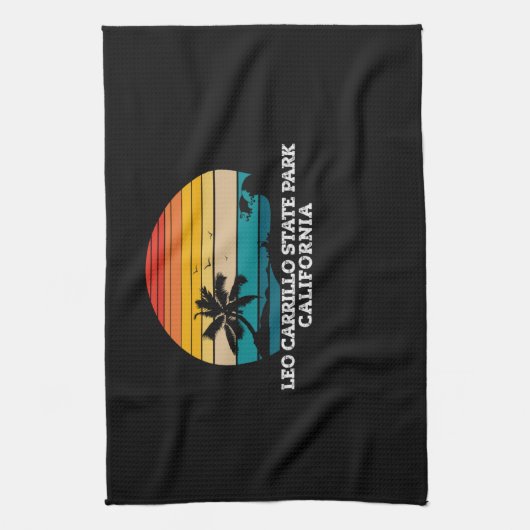 Leo Carrillo Staat Park California Geschirrtuch (Vertikal)