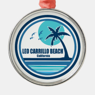Leo Carrillo Strand Kalifornien Palme Vögel Ornament Aus Metall