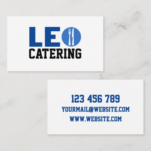 Leo Catering Visitenkarte (Vorne/Hinten)