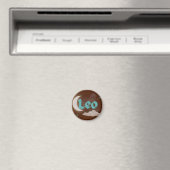 Leo Celestial Ästhetische Moon Cloud Stars Design Magnet (In Situ (Geschirrspüler))