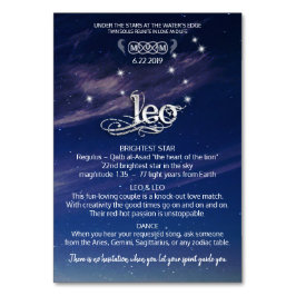Leo Center-Tischkarte Tischnummer