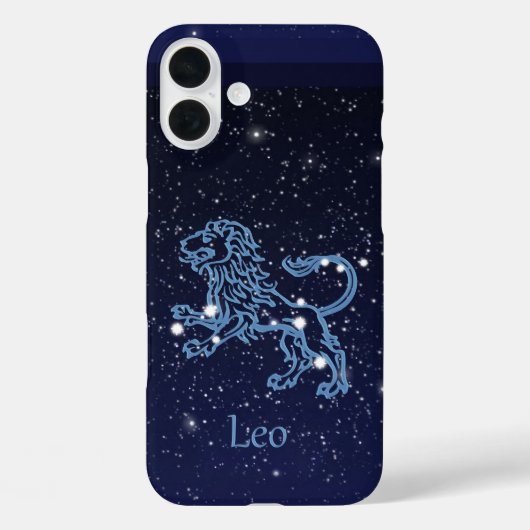 Leo Constellation and Zodiac Sign with Stars Case-Mate iPhone Hülle (Rückseite)