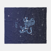 Leo Constellation and Zodiac Sign with Stars Fleecedecke (Vorderseite (Horizontal))