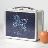 Leo Constellation and Zodiac Sign with Stars Metall Brotdose (Beispiel)