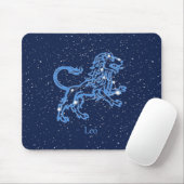 Leo Constellation and Zodiac Sign with Stars Mousepad (Mit Mouse)