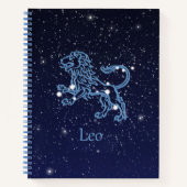Leo Constellation and Zodiac Sign with Stars Notizblock (Vorderseite)