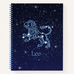 Leo Constellation and Zodiac Sign with Stars Notizblock