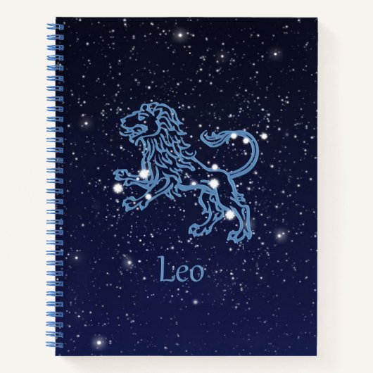 Leo Constellation and Zodiac Sign with Stars Notizblock (Vorderseite)
