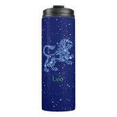 Leo Constellation and Zodiac Sign with Stars Thermosbecher (Vorderseite)