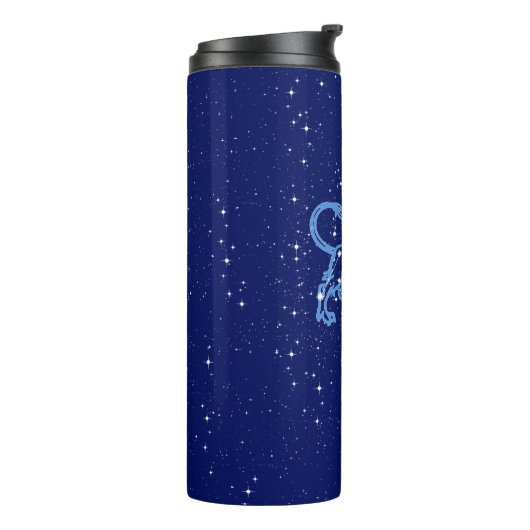 Leo Constellation and Zodiac Sign with Stars Thermosbecher (Nach links gedreht)