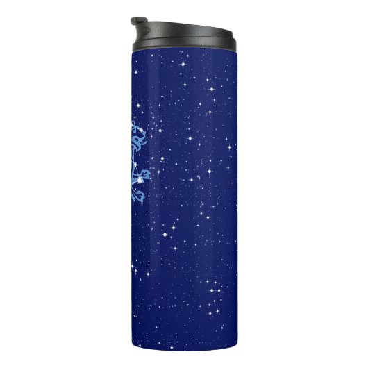 Leo Constellation and Zodiac Sign with Stars Thermosbecher (Nach rechts gedreht)