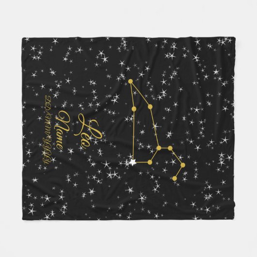 Leo Constellation Fleecedecke (Vorderseite (Horizontal))