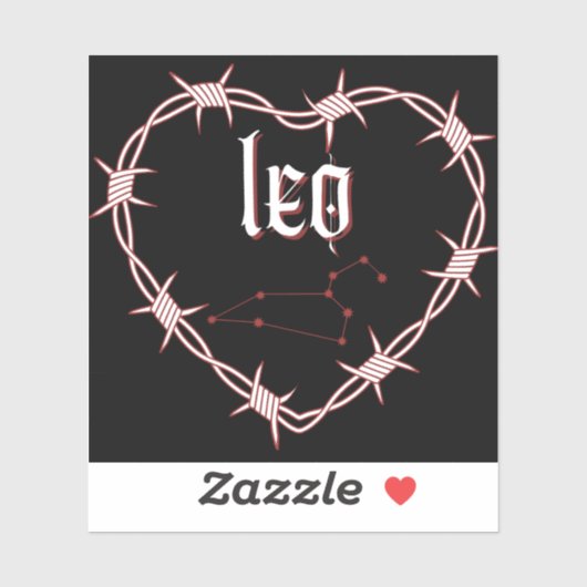 Leo Constellation Gothic Barbed Wire Design Aufkleber (Blatt)