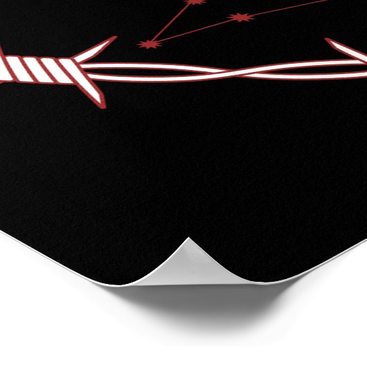 Leo Constellation Gothic Dark Celestial Art Poster (Ecke)