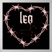Leo Constellation Gothic Dark Celestial Art Poster (Vorne)