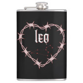 Leo Constellation Gothic Dark Celestial Edgy Flachmann (Vorderseite)
