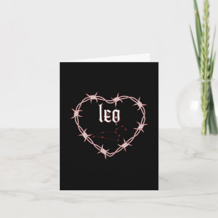 Leo Constellation Gothic Dark Edgy Birthday Karte