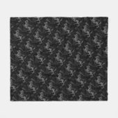 Leo Constellation Hevelius 1690 auf Schwarz Fleecedecke (Vorderseite (Horizontal))