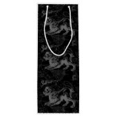 Leo Constellation Hevelius 1690 auf Schwarz Geschenktüte Für Weinflaschen (Rückseite)