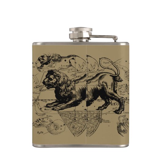 Leo Constellation Hevelius 1690 Juli 23 August 22 Flachmann (Rückseite)