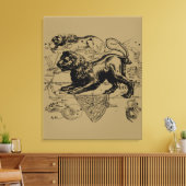 Leo Constellation Hevelius 1690 Juli 23 August 22 Leinwanddruck (Insitu (Wohnzimmer))