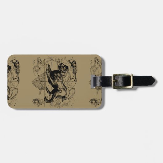 Leo Constellation Hevelius 1690 Juli 23 - August 2 Gepäckanhänger (Vorderseite horizontal)