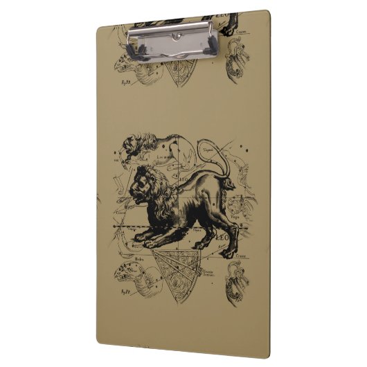 Leo Constellation Hevelius 1690 Juli 23 - August 2 Klemmbrett (Links)