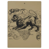Leo Constellation Hevelius 1690 Juli 23 - August 2 Klemmbrett (Rückseite)